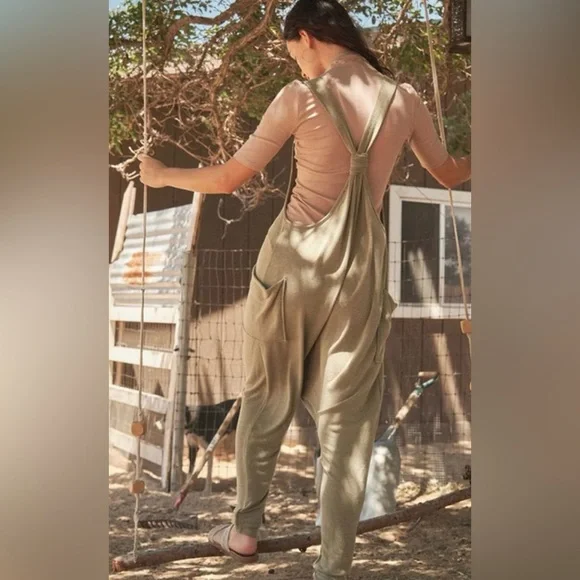 Olive Green Jumpsuit NWOT - Picture 2 of 13